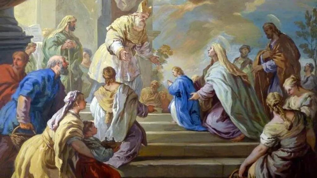 Imagem giordano presentazione della vergine do artigo Apresentação de Maria no Templo: sejamos também templos vivos de Deus!