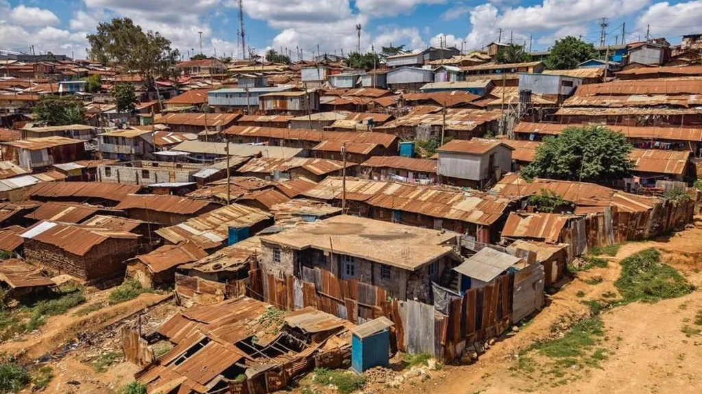 Imagem bairro com casas simples que retratam pobreza do artigo Por que ser pobre, se a riqueza é o maior anseio da sociedade?