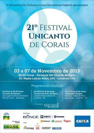 Cartaz do Festival Unicanto