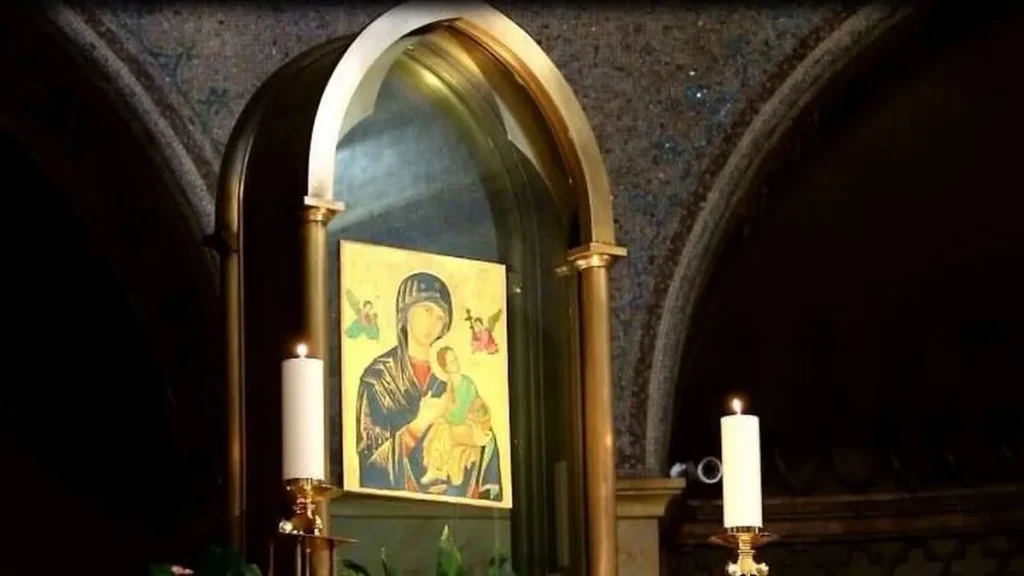 Imagem icone igreja santo afonso roma do artigo 150 anos da restauração do culto público à Mãe do Perpétuo Socorro