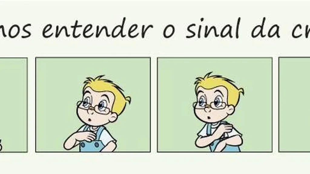 Imagem devotos mirins sinal da cruz do artigo Vamos aprender sobre o sinal da cruz?