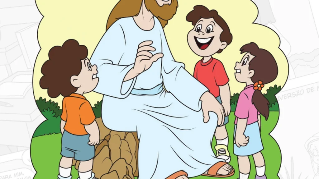 Imagem Jesus Devotos mirins do artigo "Deixai vir a mim as criancinhas..."