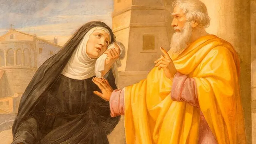 Imagem santa monica e santo agostinho do artigo Louvemos a Deus pelos santos que Ele nos deu