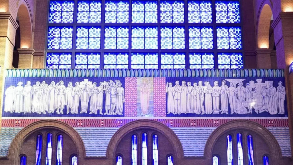 Imagem Painel da Evangelizacao do artigo A Evangelização no Brasil na arte sacra do Santuário