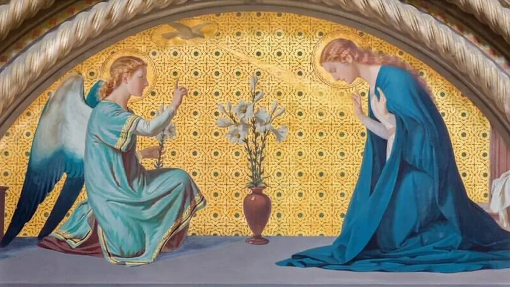 Imagem Nossa Senhora e o Anjo Gabriel do artigo Maria, Mãe da perseverança