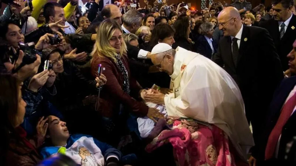 Imagem Papa Francisco no Santuario de Aparecida em 2013 do artigo 10 cliques marcantes do fotógrafo do Santuário Nacional