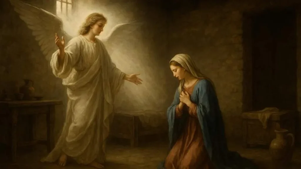 Imagem anunciacao do anjo a maria do artigo Quantos anos tinha Maria quando ficou grávida de Jesus?