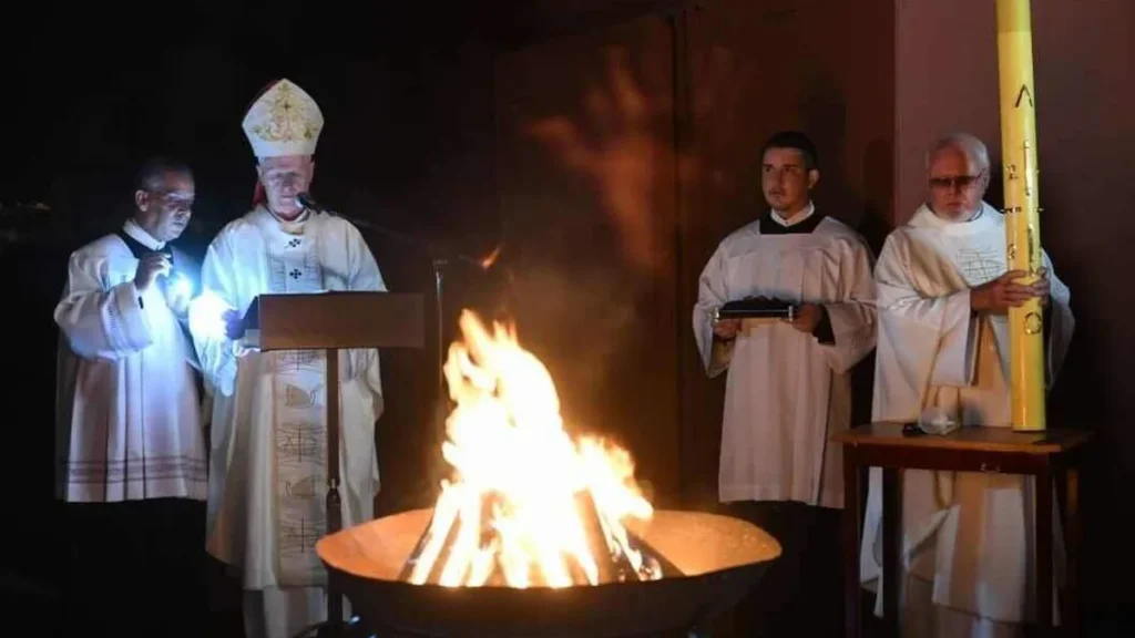 Imagem Vigilia Pascal 2020 do artigo Vigília Pascal no Santuário celebra o Cristo Ressuscitado