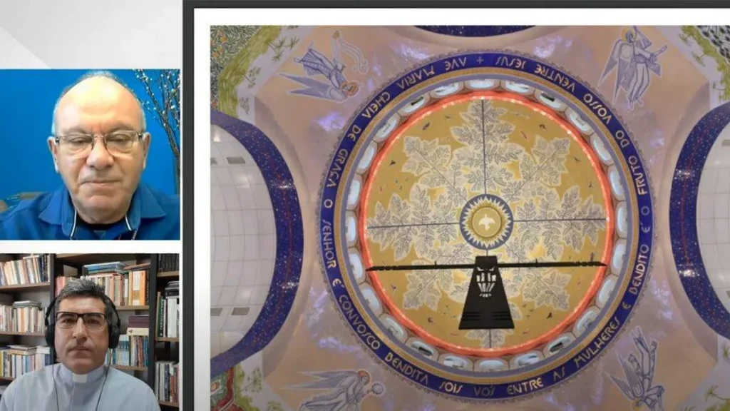 Imagem Live Academia Marial Padre Valdivino do artigo Arte do Claudio Pastro no Santuário Nacional - Parte 2 Baldaquino