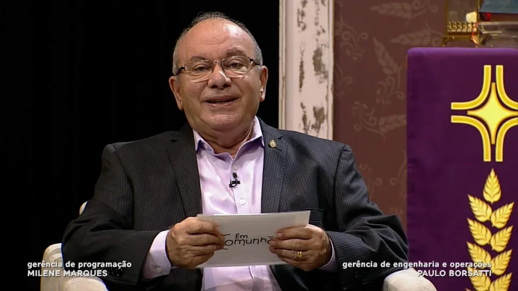 Pe. José Ulysses conversa com os Missionários Redentoristas Pe. Domingos Sávio e Pe. Luiz Carlos, sobre a Semana Santa