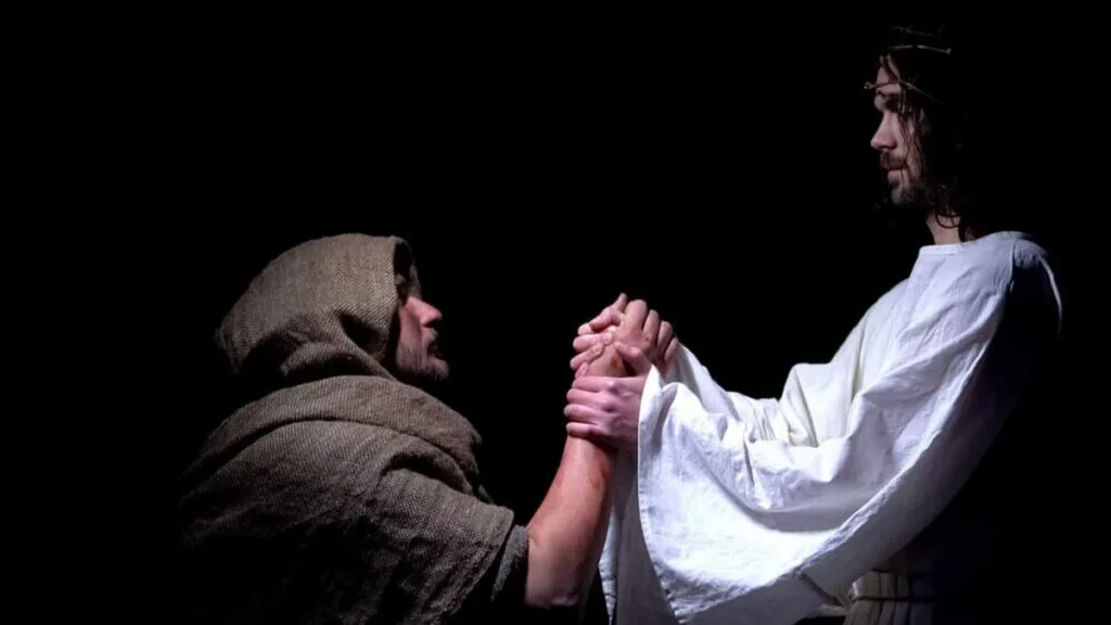 Imagem Jesus de maos dadas com uma pessoa homem jovem do artigo "Jovem, tu me amas?"