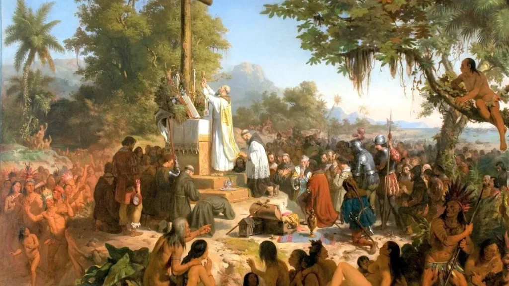 Imagem Primeira Missa no Brasil 1500 do artigo Primeira Missa celebrada no Brasil completa 524 anos