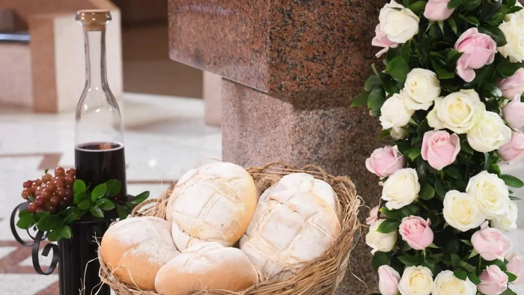 Imagem Ceia do Senhor na Quinta feira Santa do artigo Qual a origem do pão e do vinho na Última Ceia?