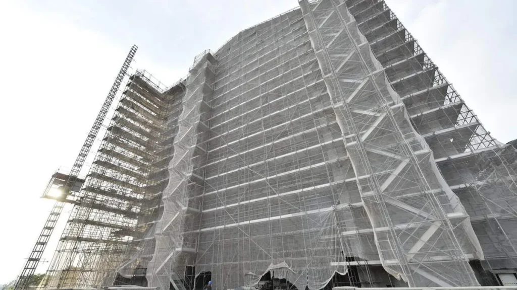 Imagem Fachada Sul Setembro 1 do artigo Obras na Fachada Sul e Colunata seguem avançando