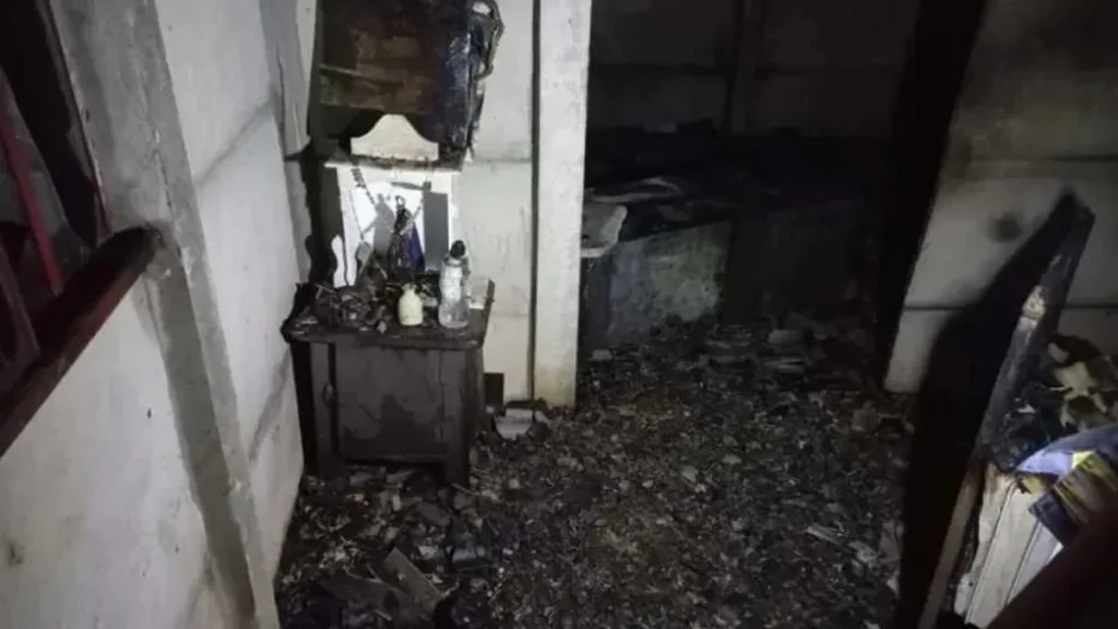 Imagem imagem de Nossa Senhora intacta apos o fogo do artigo Imagem de Nossa Senhora Aparecida e terço ficam intactos após incêndio, no Paraná
