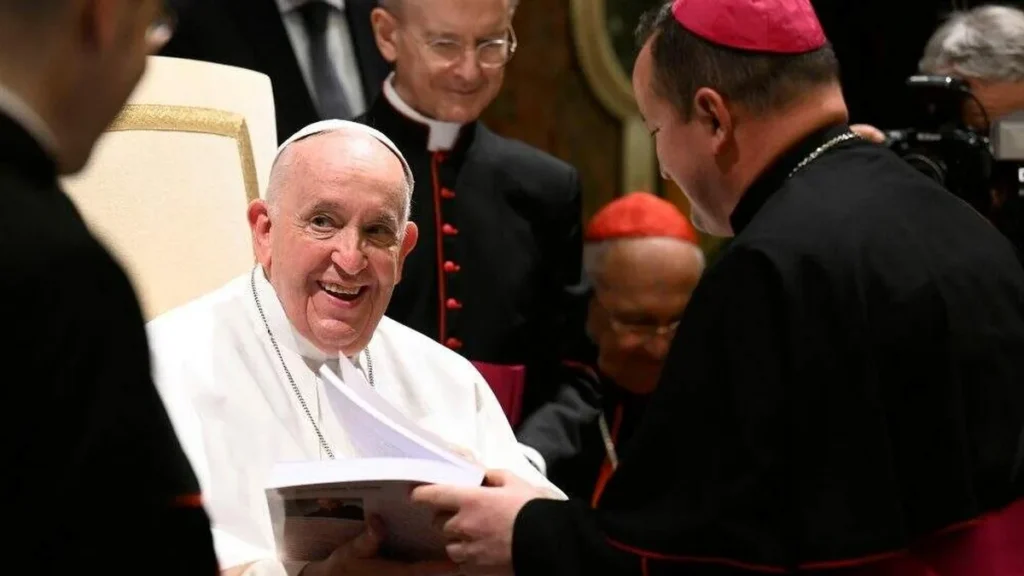 Imagem Reuniao com Papa Francisco do artigo Papa Francisco se reúne com Bispos brasileiros recém-nomeados