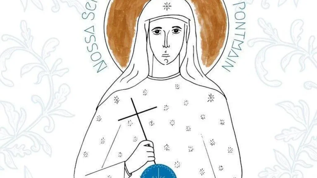 Arte inspirada na imagem de Nossa Senhora da Esperança de Pontmain