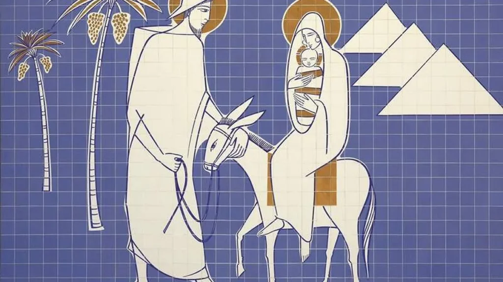 Imagem Painel Fuga para o Egito do artigo Maria e a virtude do Cuidado