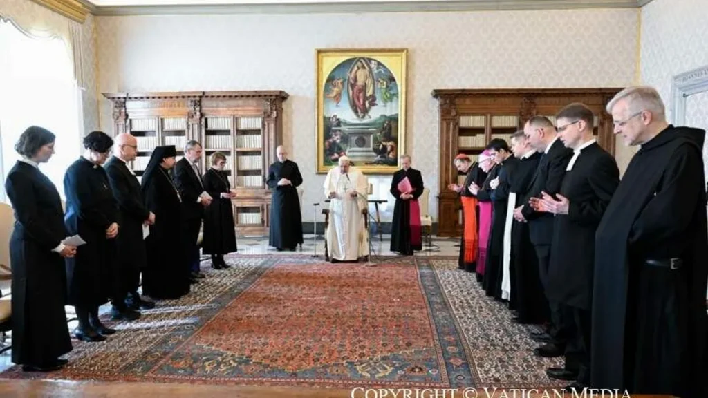 Imagem Papa com a Delegacao Ecumenica da Finlandia 2023 do artigo Papa Francisco recebe Delegação Ecumênica da Finlândia em audiência