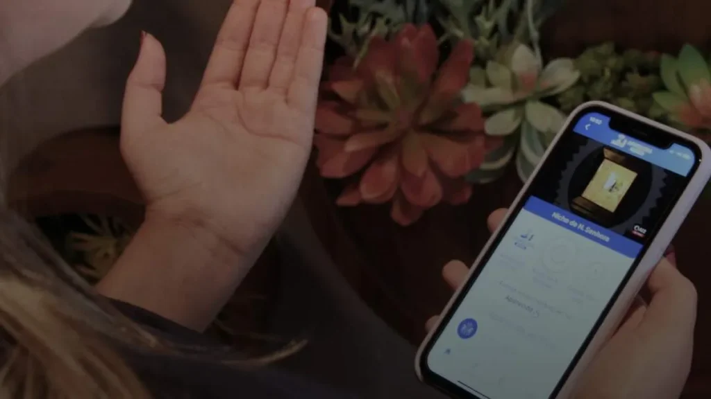 Imagem pessoa com celular na mao orando com Aparecida ao Vivo do artigo Os fenômenos digitais católicos