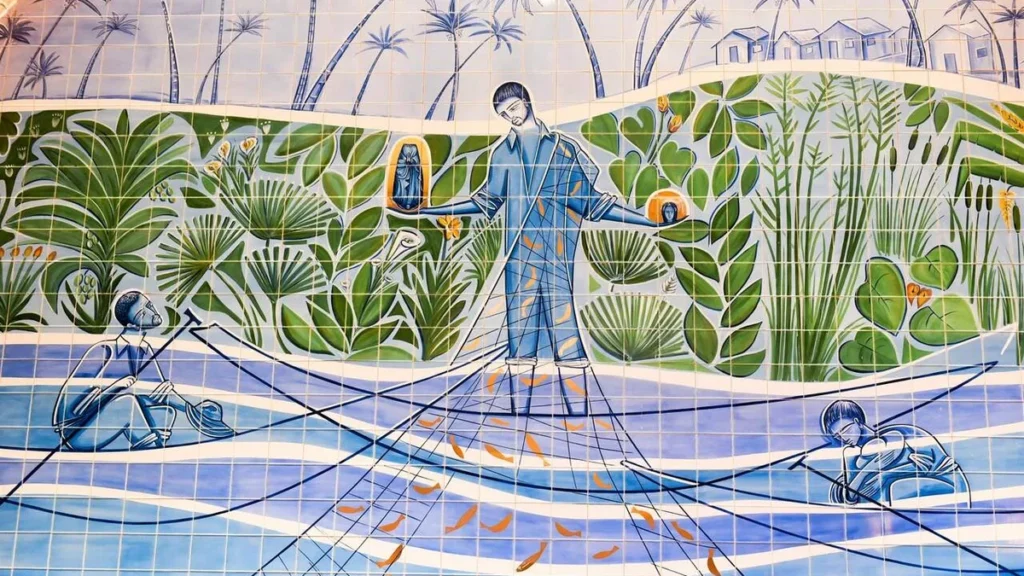 Imagem Painel dos Milagres Claudio Pastro do artigo Qual o significado do peixe para os cristãos?