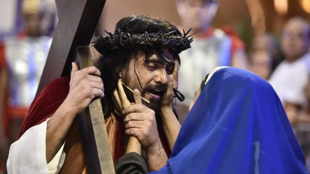 Imagem Jesus na Via Sacra do Santuario do artigo Medite a Via Sacra no Instagram do Santuário Nacional
