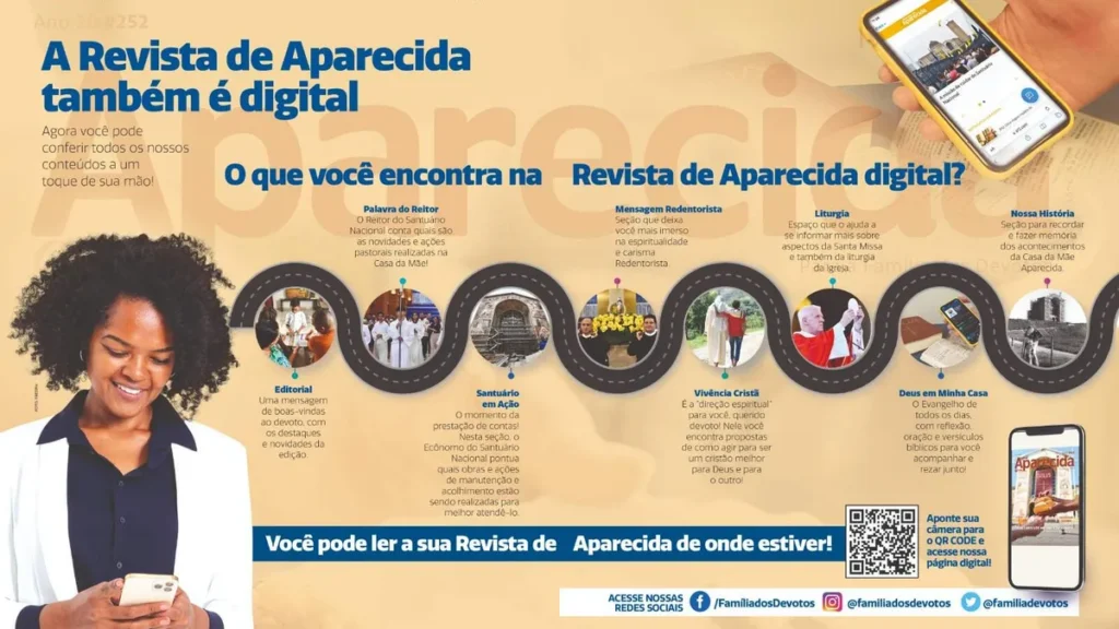 Imagem Sou Devoto marco de 2023 do artigo A Revista de Aparecida também é digital