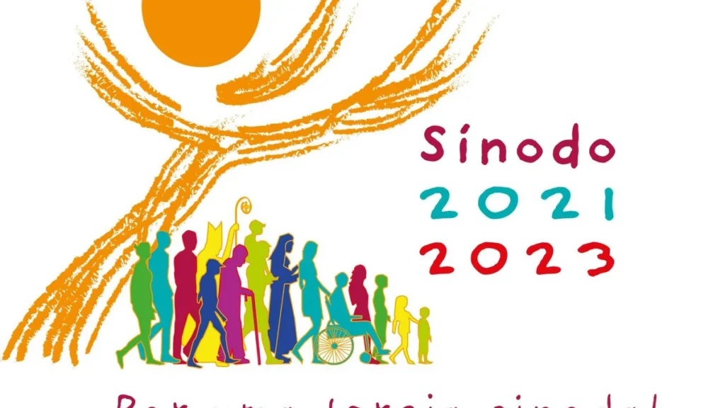 Imagem logo sinodo sobre a sinodalidade do artigo Conheça e reze a oração que pede a luz do Espírito Santo sobre o Sínodo