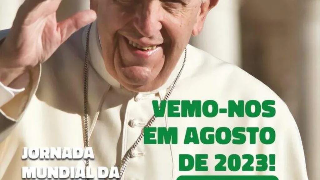 Imagem Card do Papa convidando para a JMJ Lisboa do artigo JMJ – Curiosidades e a importância das catequeses que acontecem no evento