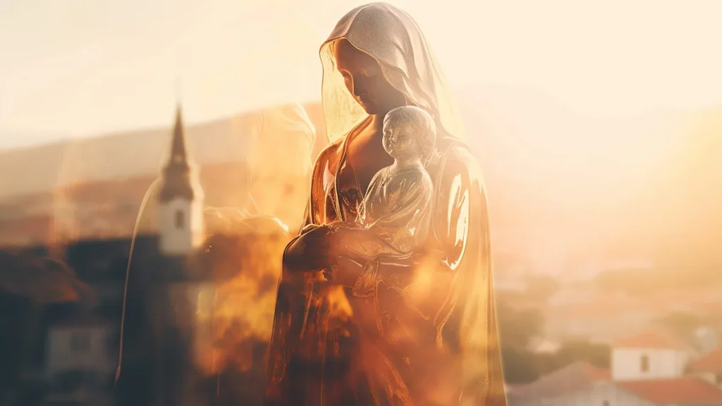 Ilustração de Nossa Senhora com Menino Jesus