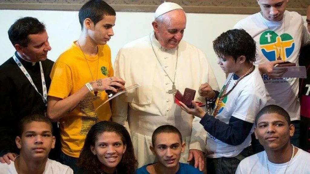 Imagem Papa Francisco na JMJ do artigo Os Papas e a Jornada Mundial da Juventude