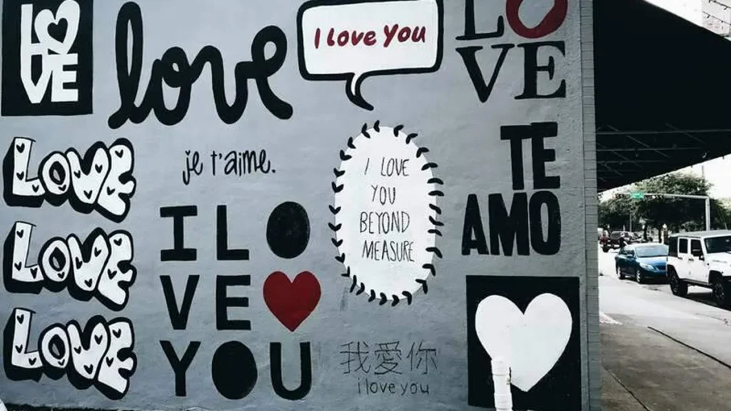 Imagem Imagem de amor Muro com desenhos sobre amor do artigo Como definir um relacionamento em 3 palavras?