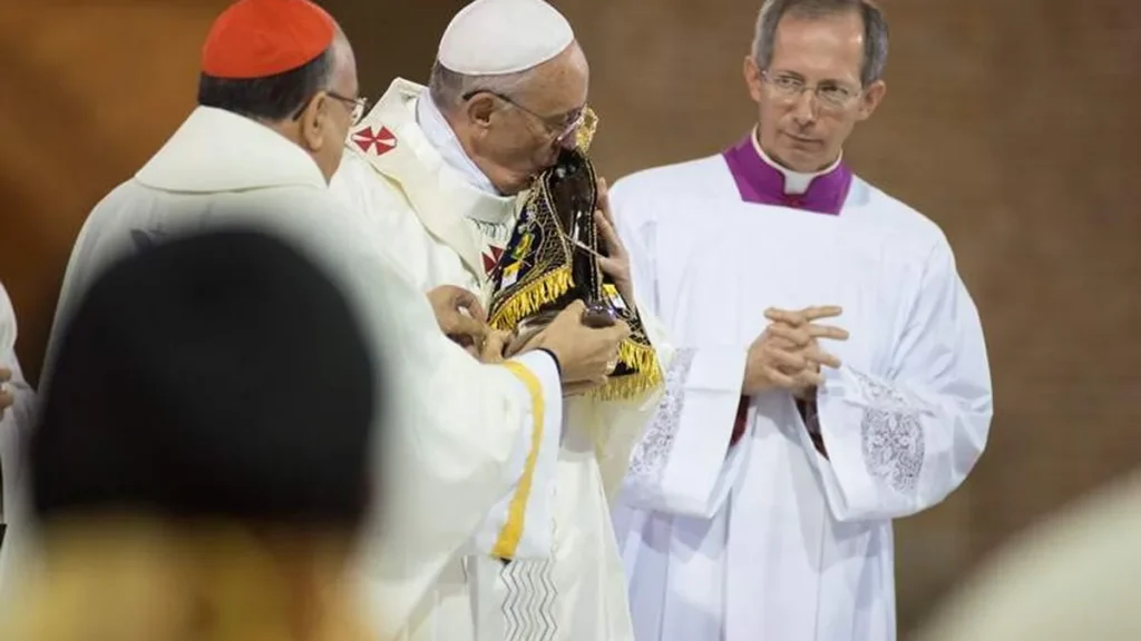 Papa Francisco visitou o Santuário Nacional em julho de 2013
