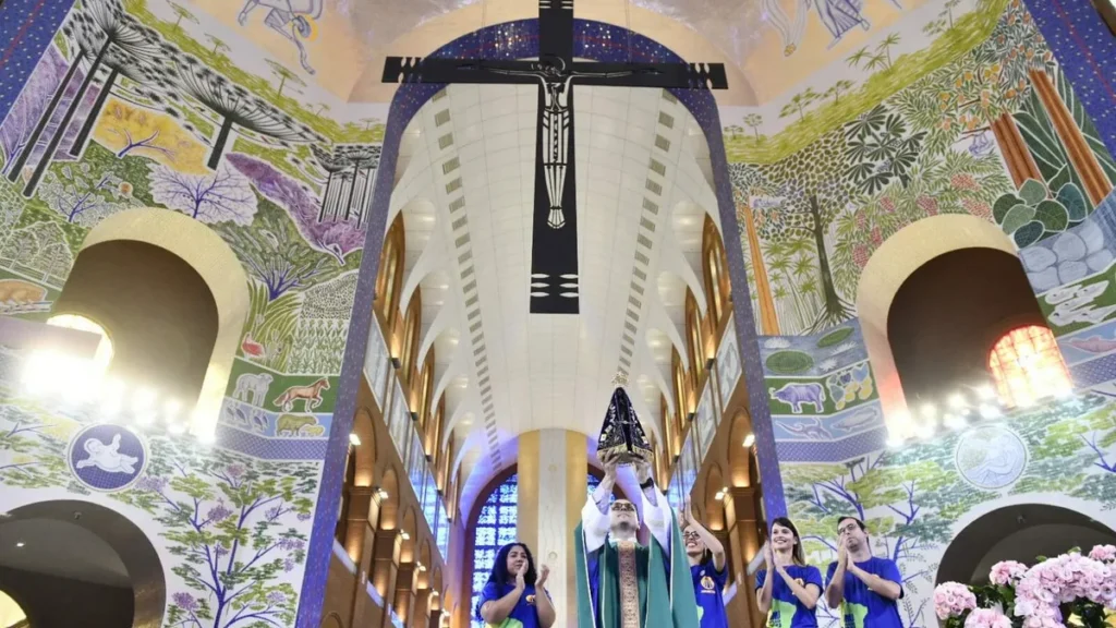 Imagem Missa de Envio dos jovens para a JMJ do artigo Jovens são enviados para a JMJ com bênção da Mãe Aparecida