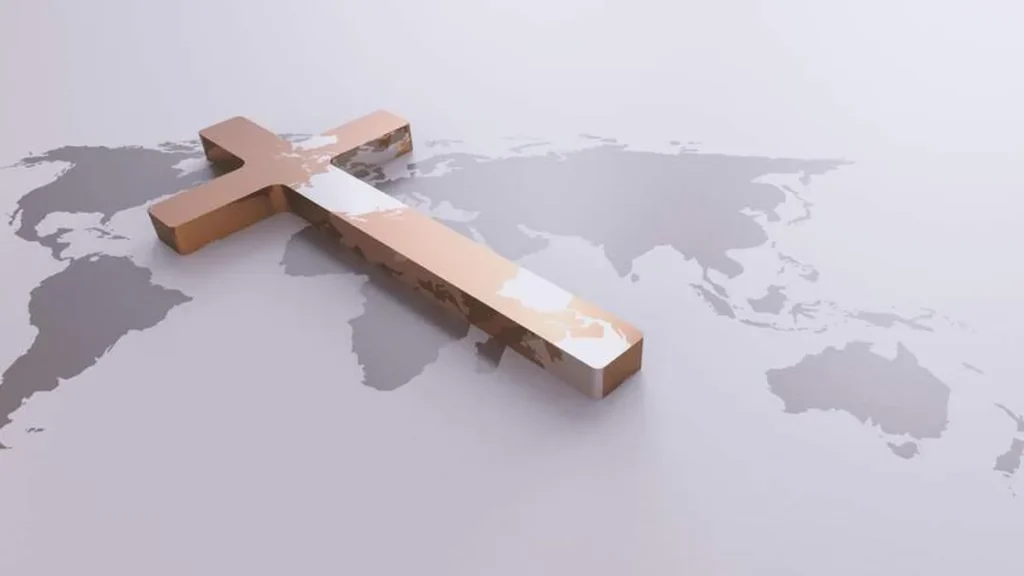 Cruz de Jesus sobre o continente