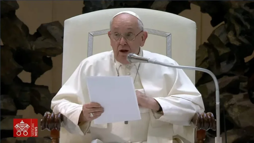 Imagem Papa em audiencia geral do artigo Inspirados em Santa Tekakwitha, todos somos chamados à santidade