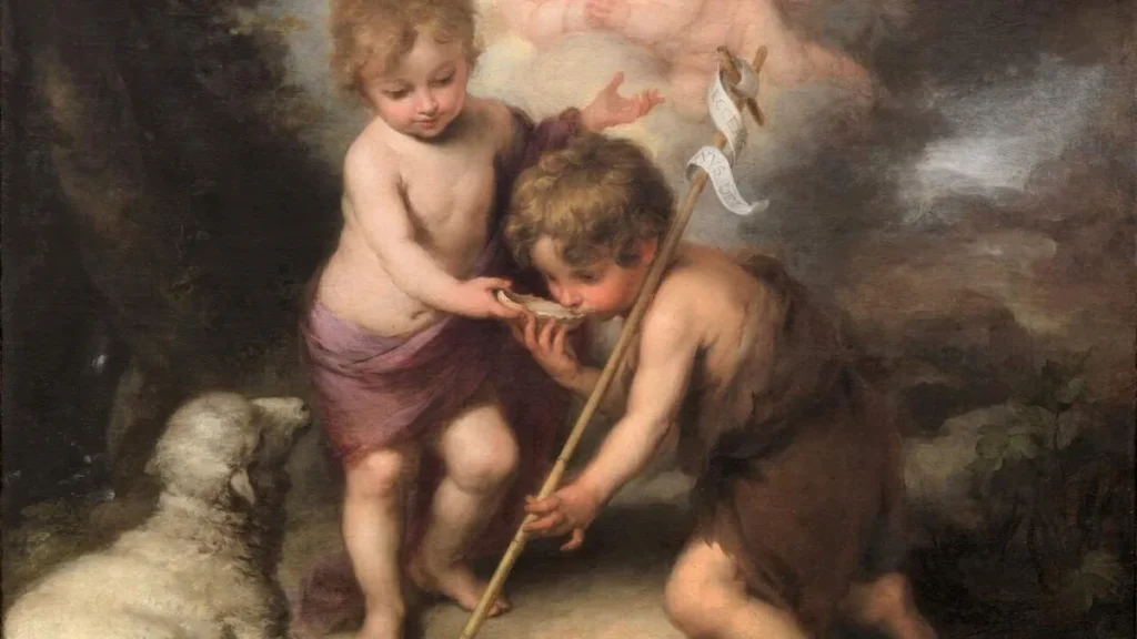 Imagem Joao Batista e Jesus criancas do artigo Você conhece personagens bíblicos que são primos?