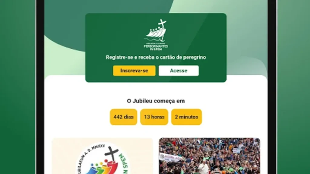 Imagem app jubileu 2025 do artigo App do Jubileu 2025 está disponível em português