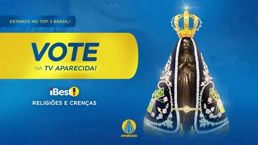 Imagem Card ibest destaque do artigo Vote na TV Aparecida para o Top 3 do prêmio iBest