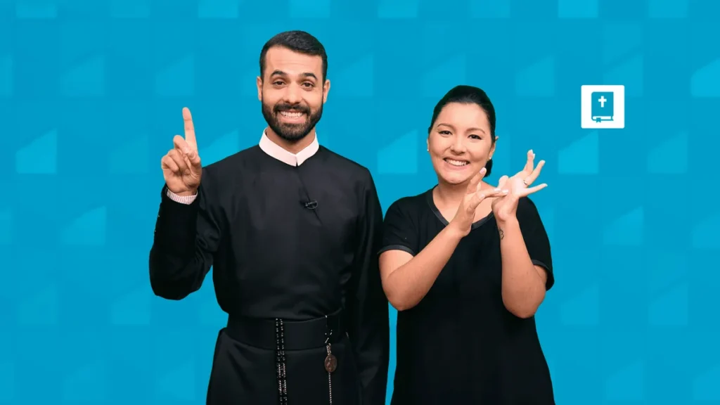 Imagem Evangelho em Libras ANO A do artigo Você conhece nossa página com orações em Libras?