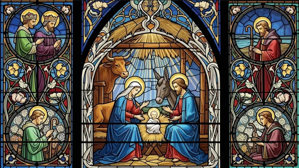 Imagem imagem dos simbolos de natal como a estrela guia os pastores e os presentes a jesus do artigo Estrela, presentes e velas: aprenda os símbolos do Natal!