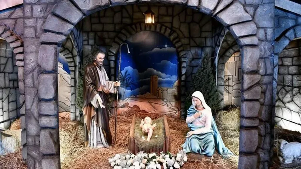 Imagem Sagrada Familia no presepio do artigo Desculpe-me, Deus! Uma reflexão para entender o Natal