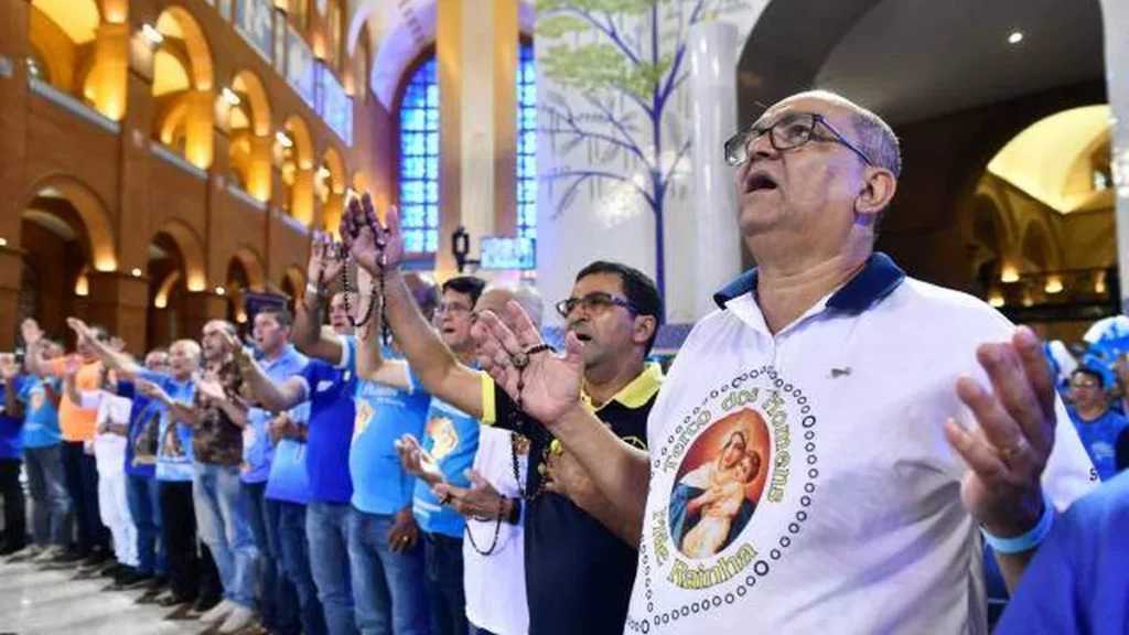 Imagem Terco dos Homens do artigo Santuário Nacional se prepara para a 16º Romaria do Terço dos Homens
