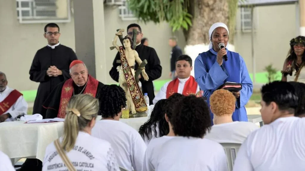Imagem Dom Orani e Sao Sebastiao do artigo Por que São Sebastião é padroeiro do Rio de Janeiro?