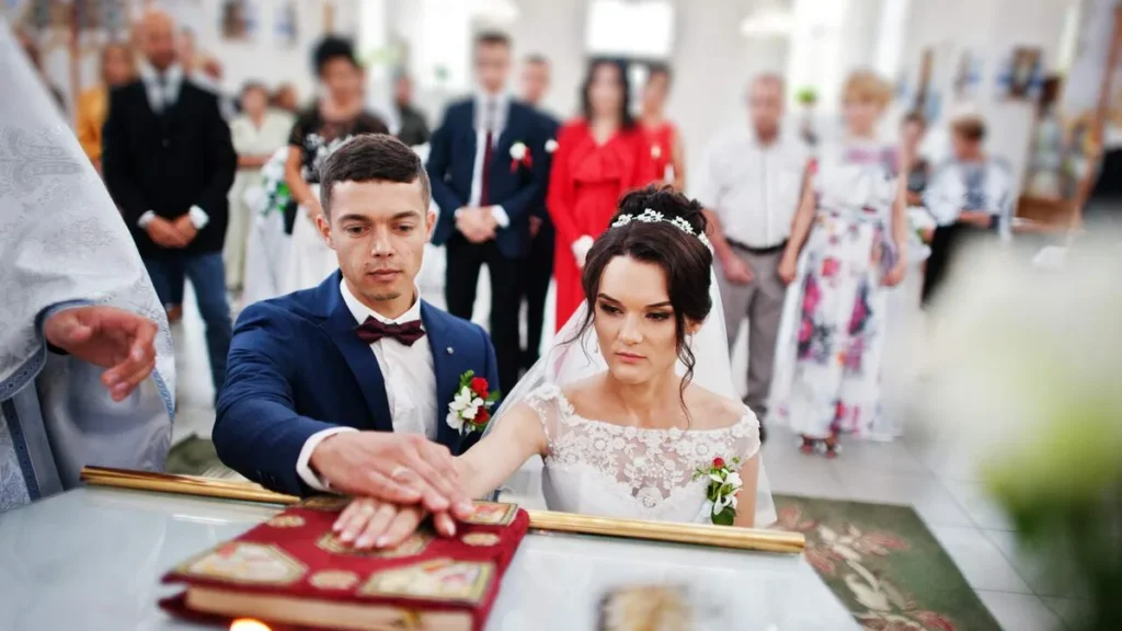 Imagem Matrimonio com padrinhos do artigo Quantos padrinhos os noivos podem ter no Matrimônio?