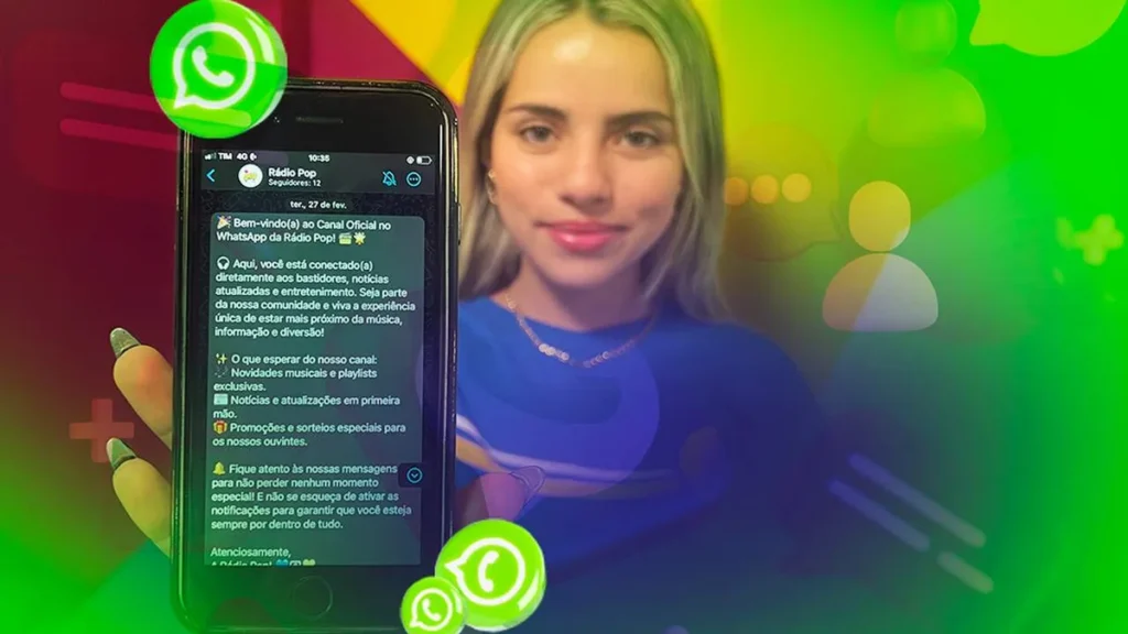 Imagem Canal do Whatsapp da Radio Pop do artigo A Rádio Pop na palma da sua mão. Participe do Canal da Pop no WhatsApp