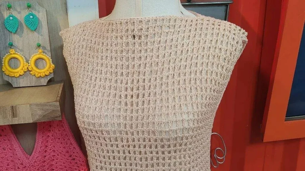 Imagem croche do artigo Blusa em Crochê Tunisiano - Faça Você Mesmo