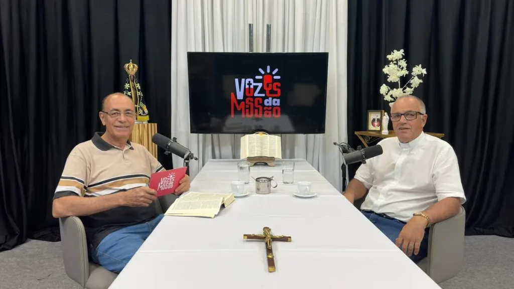Imagem Videocast Vozes da Missao Ir. Viveiros e Pe. Joao Batista de Almeida do artigo Videocast Vozes da Missão traz conversa sobre o acolhimento da Palavra