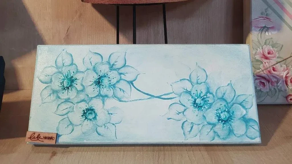 Imagem pintura flores do artigo Embalagem para chocolates (Pintura porcelanizada) - Faça Você Mesmo