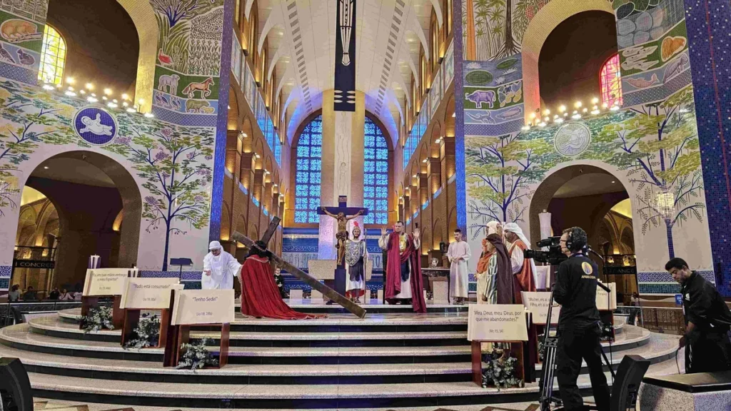 Imagem sermao das sete palavras 2024 do artigo Reflita as sete últimas palavras de Jesus Cristo na Cruz com o Santuário Nacional